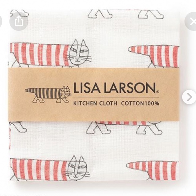 Lisa Larson(リサラーソン)の新品　リサ ラーソン　ふきん インテリア/住まい/日用品のキッチン/食器(収納/キッチン雑貨)の商品写真