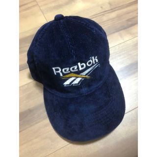 リーボック(Reebok)のReebok コーデュロイキャップ　ネイビー(キャップ)