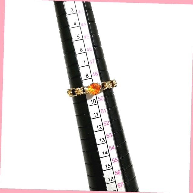 美品) K18YG オレンジサファイアリング 9号 全てのアイテム 15142円