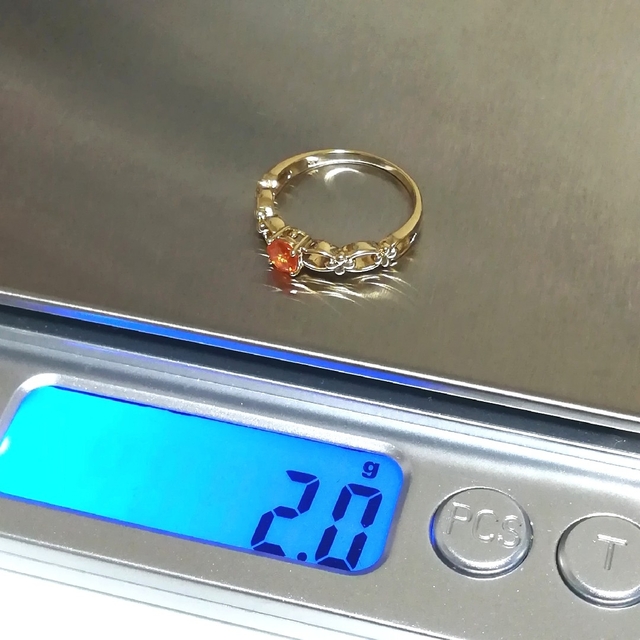 美品) K18YG オレンジサファイアリング 9号 全てのアイテム 15142円