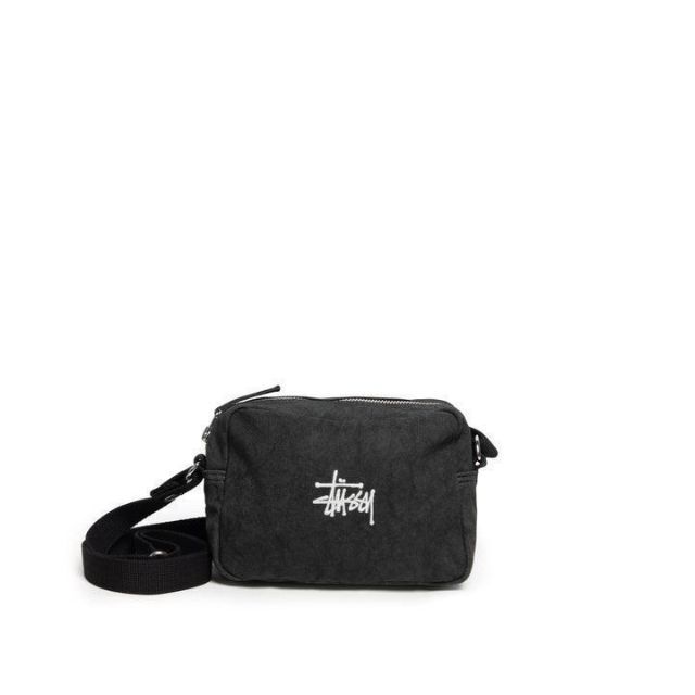 STUSSY CANVAS SIDE POUCH 黒 ポーチ 1