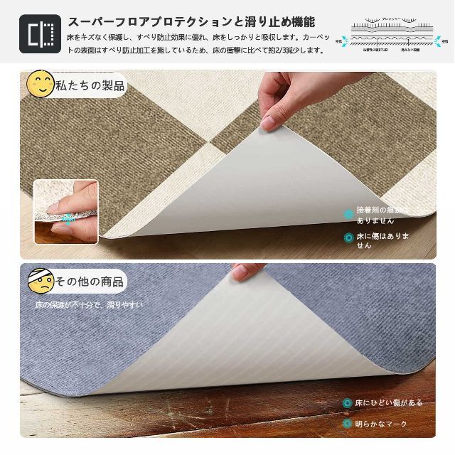 2023最新】タイルマット30枚入30×30cm 薄さ4mm 防音 保護 フロの通販 ...