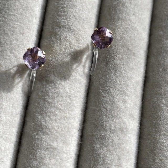 Classy  ... pink Amethyst 14kgf ハンドメイドのアクセサリー(イヤリング)の商品写真