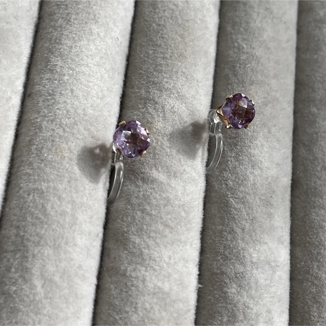 Classy  ... pink Amethyst 14kgf ハンドメイドのアクセサリー(イヤリング)の商品写真