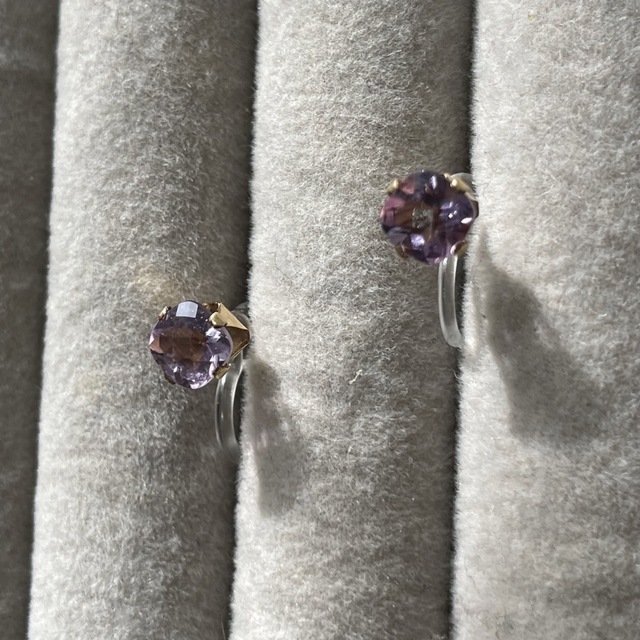 Classy  ... pink Amethyst 14kgf ハンドメイドのアクセサリー(イヤリング)の商品写真