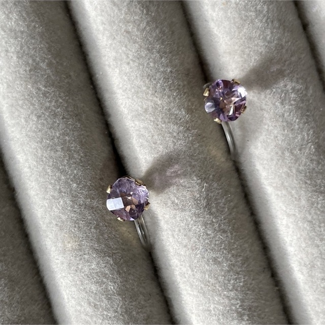 Classy  ... pink Amethyst 14kgf ハンドメイドのアクセサリー(イヤリング)の商品写真