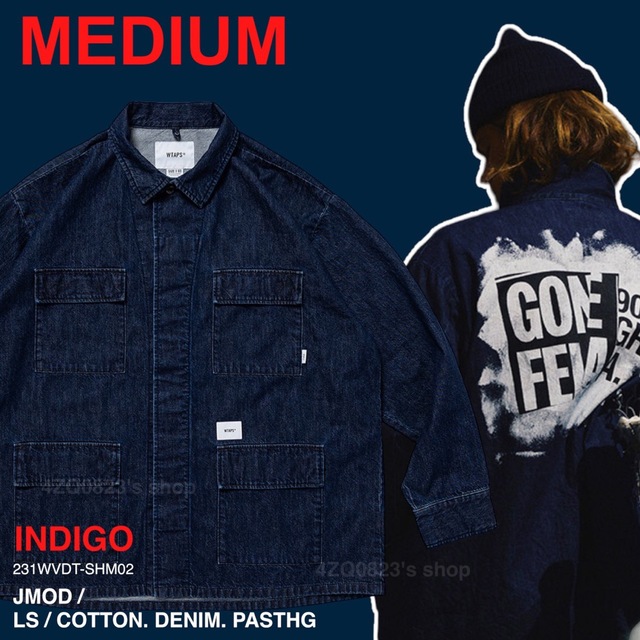 WTAPS JMOD LS COTTON DENIM PASTHG L | gulatilaw.com