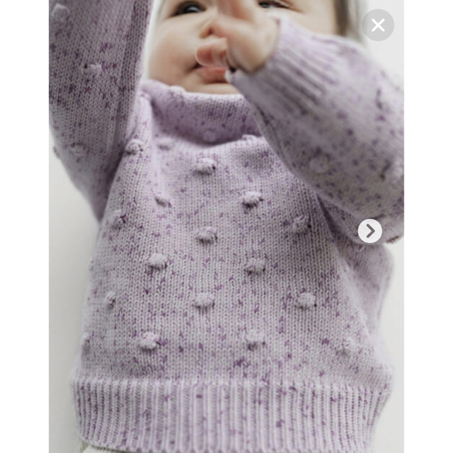 こどもビームス(コドモビームス)の葵様専用‼️Jamie Kay Dotty Knit LILAC ポップコーン キッズ/ベビー/マタニティのキッズ服女の子用(90cm~)(ニット)の商品写真