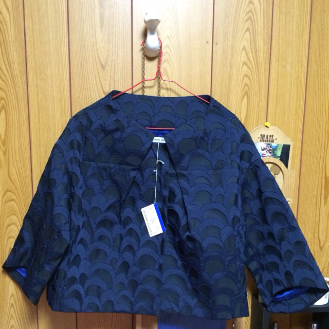 TSUMORI CHISATO(ツモリチサト)のスカラップジャガードジャケット レディースのジャケット/アウター(ノーカラージャケット)の商品写真