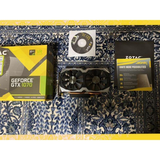 [GPU] Zotac GeForce GTX 1070 [BOX] スマホ/家電/カメラのPC/タブレット(PCパーツ)の商品写真