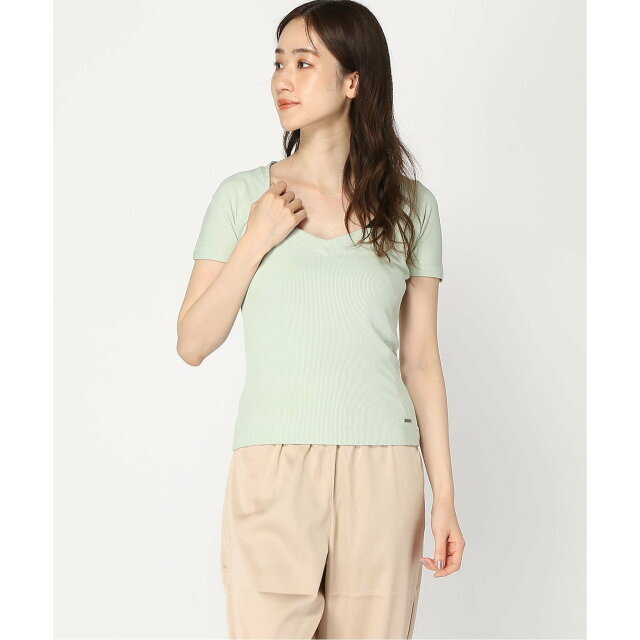 GUESS(ゲス)の【ライトグリーン(G8CR)】(W)Isabella Top レディースのトップス(カットソー(長袖/七分))の商品写真