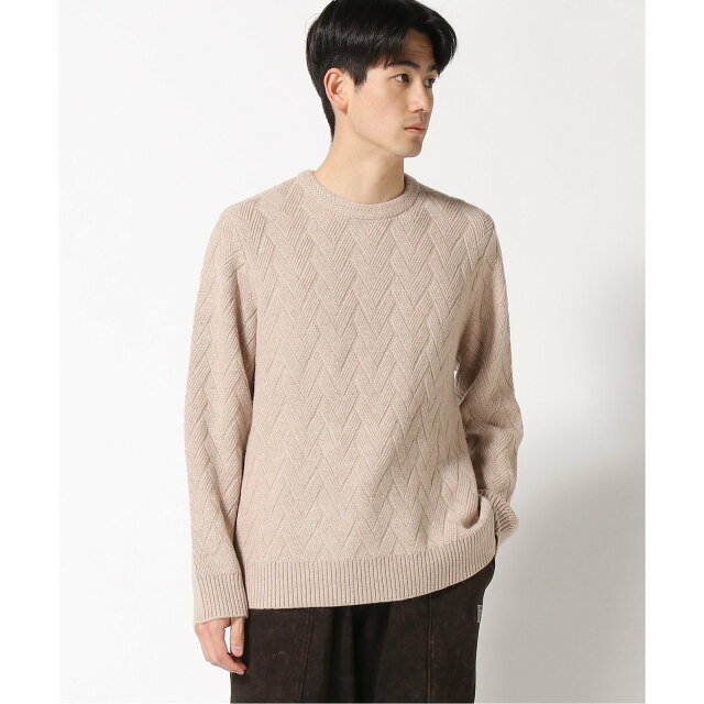 GUESS(ゲス)の【ベージュ(H10E)】【M】GUESS ニット セーター (M)Simon Basket Weave Sweater メンズのトップス(ニット/セーター)の商品写真