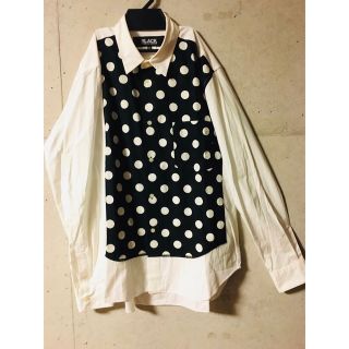 ブラックコムデギャルソン(BLACK COMME des GARCONS)の【良品★名作★メンズM】ブラックコムデギャルソン ドット ドッキング シャツ(シャツ)