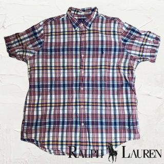 EDV RALPH LAUREN チェックシャツ　ラルフローレン　ワンポイント(シャツ)