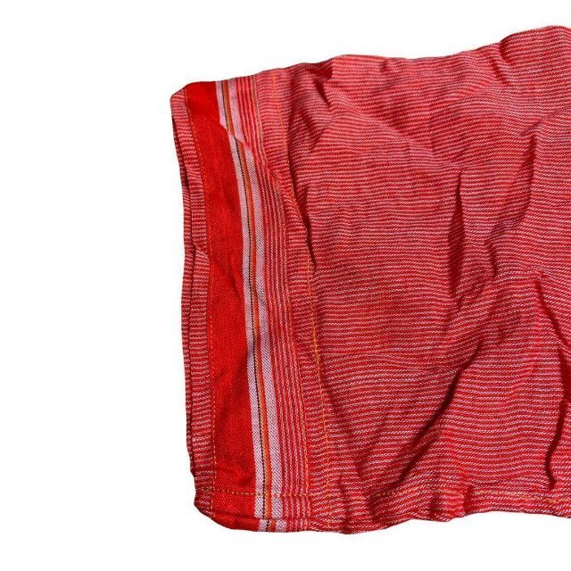 EDS PAUL M ROPP 赤 ストライプ 夏素材　ポケット　半袖　シャツ メンズのトップス(シャツ)の商品写真