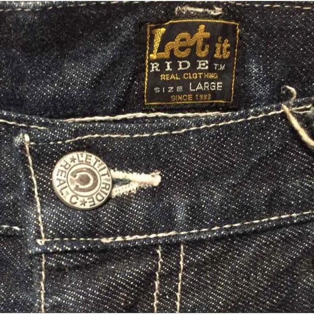 Let it Ride(レットイットライド)のLET IT RIDE レットイットライド デニムハーフパンツ size L メンズのパンツ(ショートパンツ)の商品写真