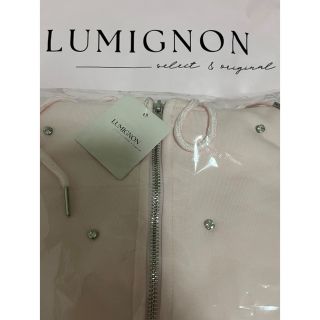 lumignon パーカー　ピンク　ビジュー　セットアップ　ラインストーン