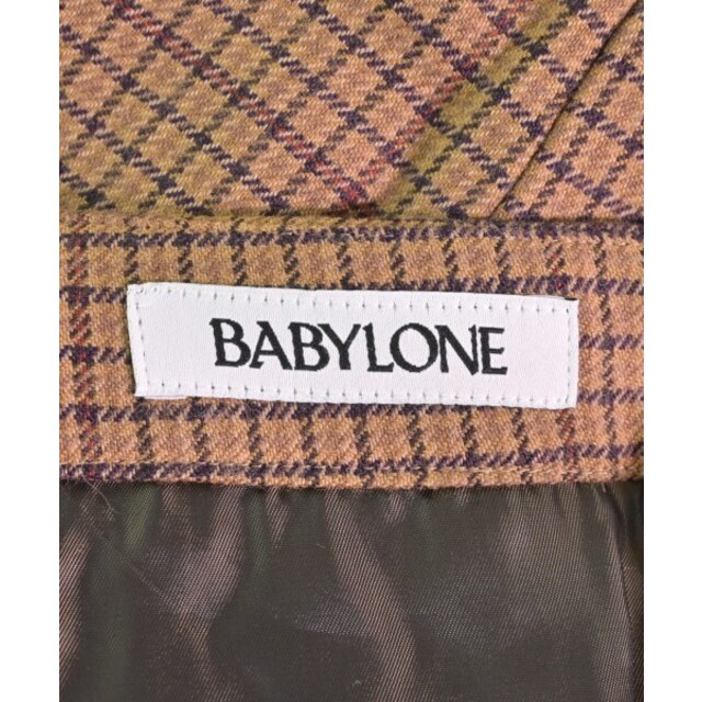 BABYLONE(バビロン)のBABYLONE パンツ（その他） 36(S位) ベージュx茶(チェック) 【古着】【中古】 レディースのパンツ(その他)の商品写真