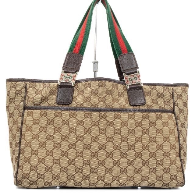 Gucci(グッチ)の【はなぽん 様専用・送料無料】グッチのトートバッグ・正規品・GGキャンバス レディースのバッグ(トートバッグ)の商品写真