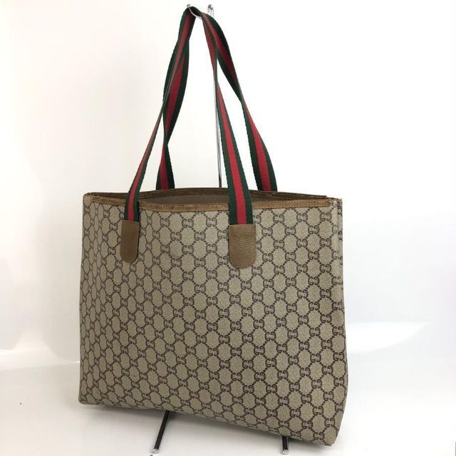 Gucci - GUCCI グッチ GGプラス シェリーライン トートバッグ