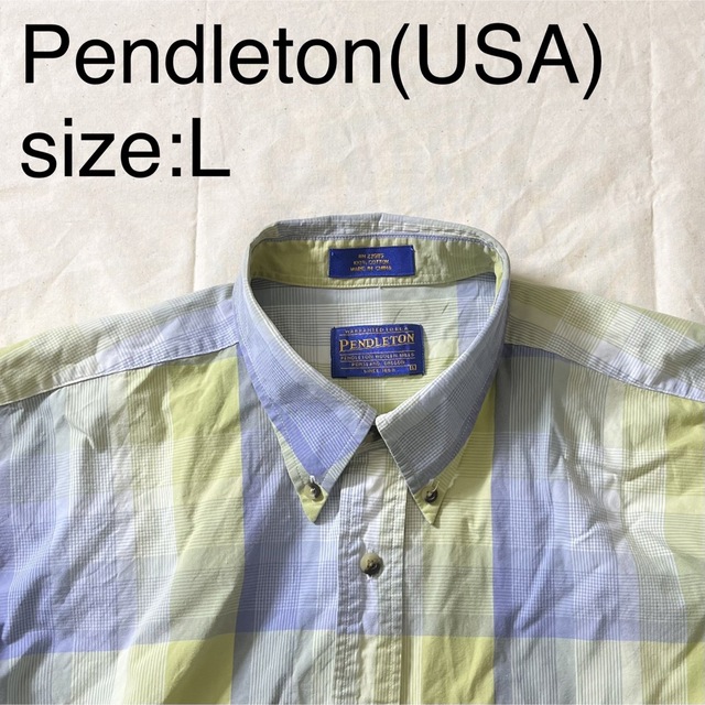 Pendleton(USA)ビンテージコットンチェックBDシャツ