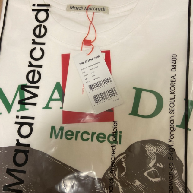 MARDI MERCREDI 　Tシャツ　DDANJI 紗栄子着用モデル　韓国 MARDI MERCREDI Tシャツ DDANJI 紗栄子着用モデル 韓国の通販 by