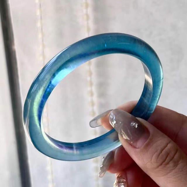 天然】アクアマリン バングル 52.2mm | chidori.co 天然】アクアマリン バングル 52.2mm | chidori.co