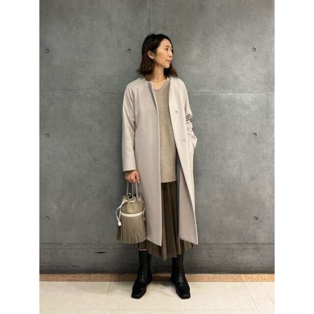 Ballsey ライトスエード プリーツミディスカート