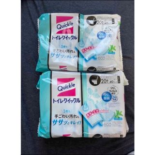 カオウ(花王)の【新品未使用】トイレクイックル 詰め替え用 ジャンボパック 20枚入り×2パック(日用品/生活雑貨)