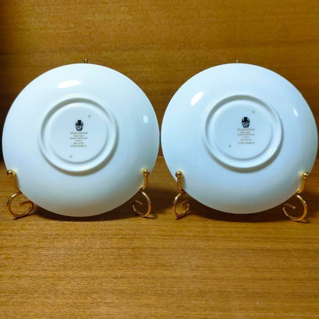 WEDGWOOD - ウェッジウッド ブラック カップ&ソーサー プレート 2客