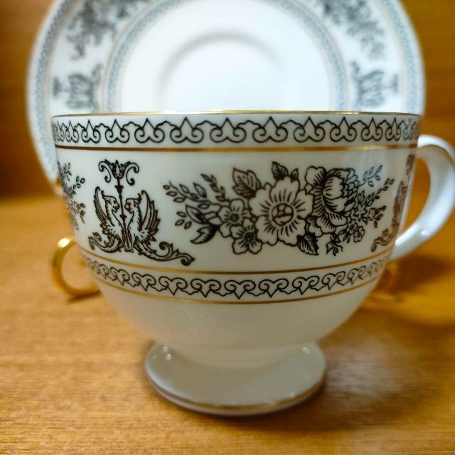 WEDGWOOD - ウェッジウッド ブラック カップ&ソーサー プレート 2客
