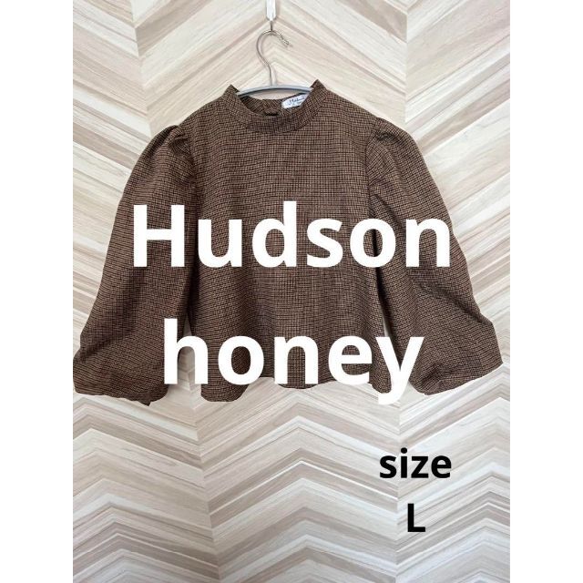 HUDSON(ハドソン)の❇️745❇️Hudson honey【L】⚜️チェックブラウス⚜️ レディースのトップス(カットソー(長袖/七分))の商品写真