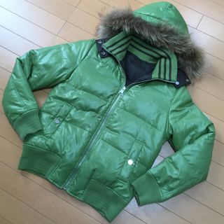 トミーヒルフィガー(TOMMY HILFIGER)のトミーヒルフィガー*リバーシブルダウンジャケット*M〜L*グリーン×ブラウン(ダウンジャケット)