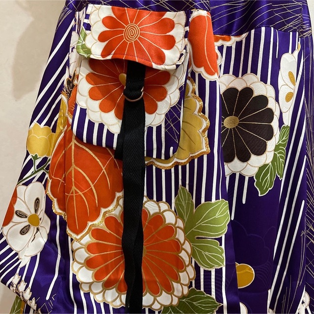 アンティーク振り袖リメイク 変形スカート レディースのスカート(ロングスカート)の商品写真