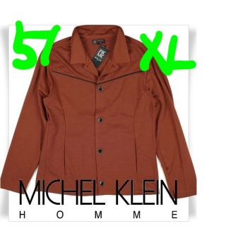 ミッシェルクランオム(MICHEL KLEIN HOMME)の定価15400円‼️MICHEL KLEIN パイピングカットソージャケット新品(ブルゾン)