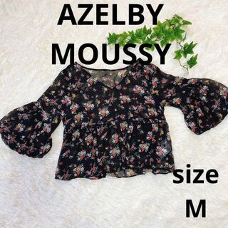 アズールバイマウジー(AZUL by moussy)の❇️770❇️AZUL BY MOUSSY 【M】⚜️花柄シフォンブラウス ⚜️(カットソー(半袖/袖なし))