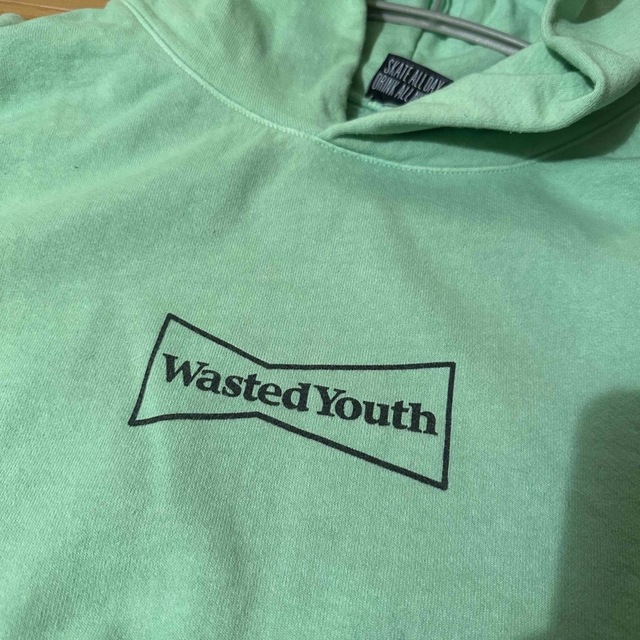 Wasted Youth × UNION Logo Hoodie M Mint