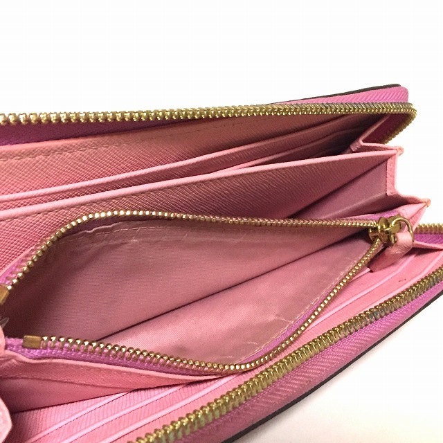 MCM(エムシーエム)のエムシーエム 長財布 - ピンク×黒 合皮 レディースのファッション小物(財布)の商品写真