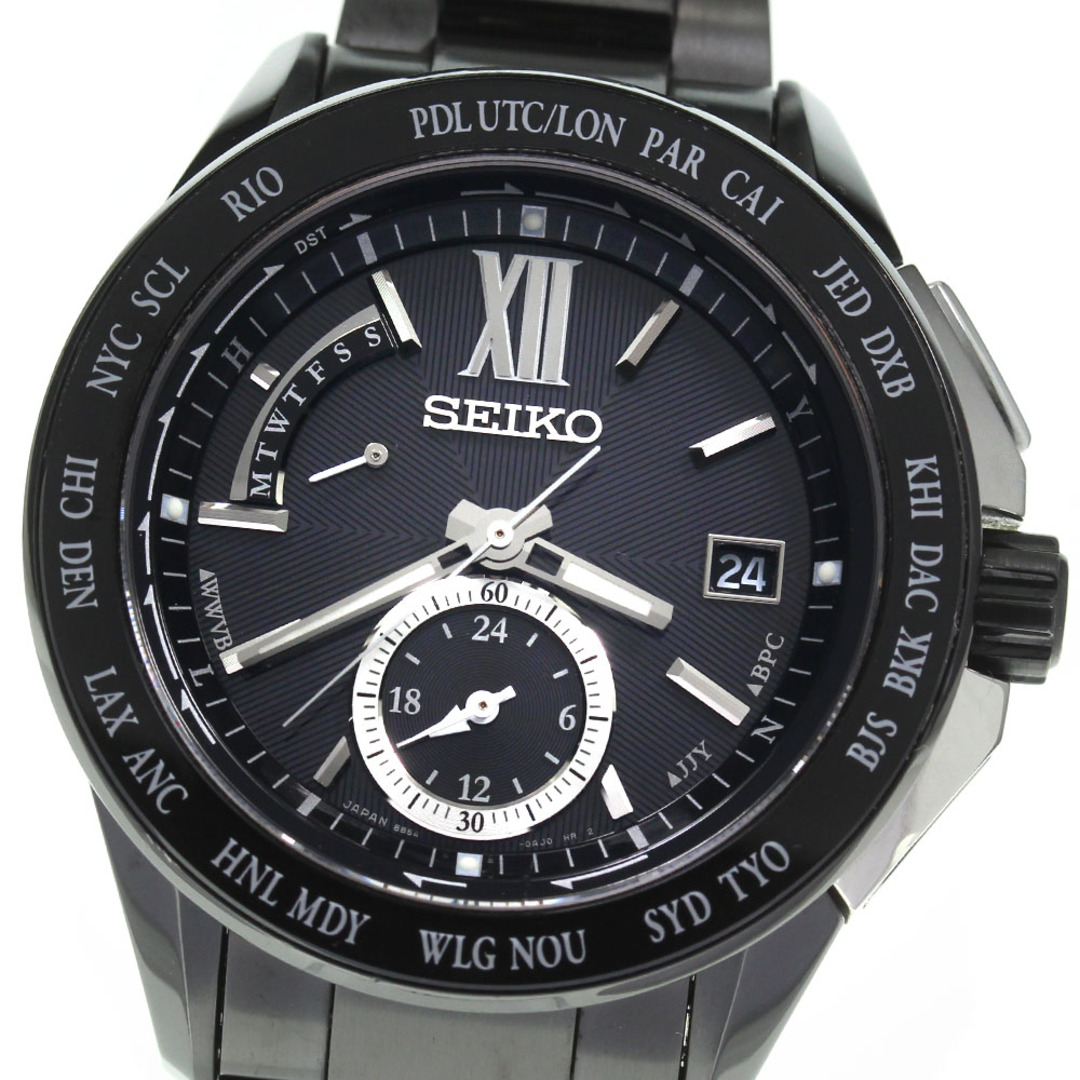 セイコー SEIKO SAGA113/8B54-0AK0 ブライツ エグゼクティブライン ソーラー電波 メンズ 良品 _748817【ev10】