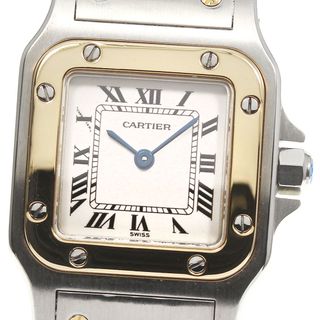 カルティエ(Cartier)のベルト訳あり カルティエ CARTIER W20012C4 サントスガルベ SM YGベゼル クォーツ レディース _747947【ev10】(腕時計)