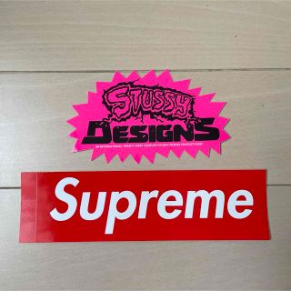 ステューシー(STUSSY)のステューシー & シュプリーム ステッカー　シール　2枚セット(その他)