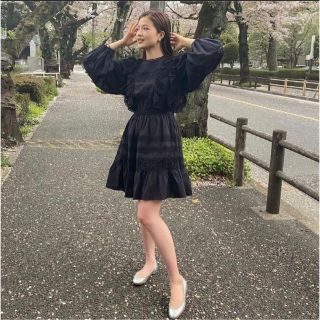 マウジー(moussy)のmoussy ワンピース　COTTON LACE RUFFLE MINI (ミニワンピース)