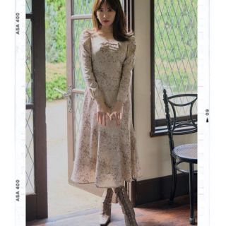 ハーリップトゥ(Her lip to)のherlipto Haze Grass Back Ribbon Dress(ロングワンピース/マキシワンピース)