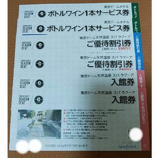 東京ドーム 天然温泉 スパラクーア 入館券２枚セット(その他)