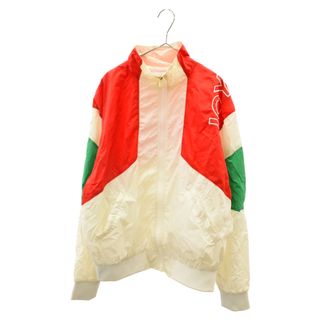 ジョイリッチ(JOYRICH)のJOY RICH ジョイリッチ ショルダーロゴデザイン ナイロン トラックジャケット レッド/ホワイト(フライトジャケット)