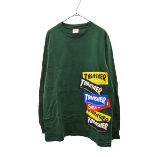 シュプリーム メンズのTシャツ・カットソー(長袖)(グリーン・カーキ