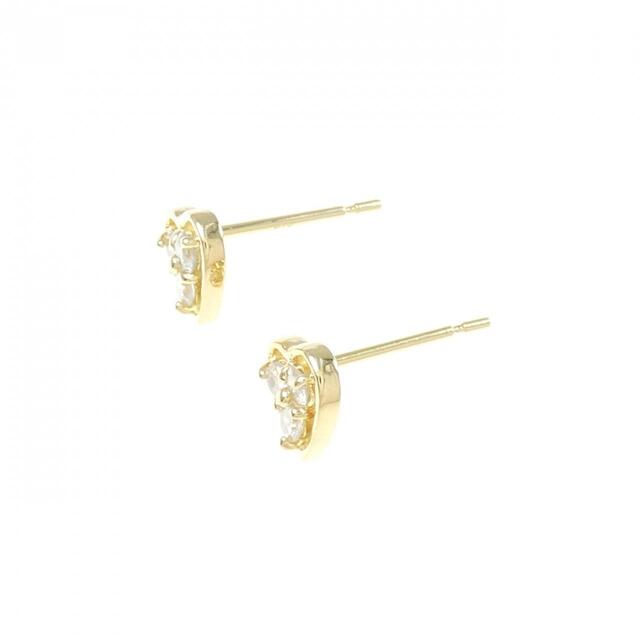 K18YG ハート ダイヤモンド ピアス 0.20CT