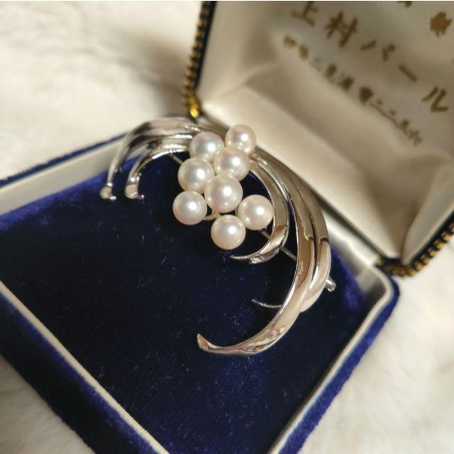 MIKIMOTO - 美品 ミキモト ブローチ silver ベビーパール 4〜5mm 希少