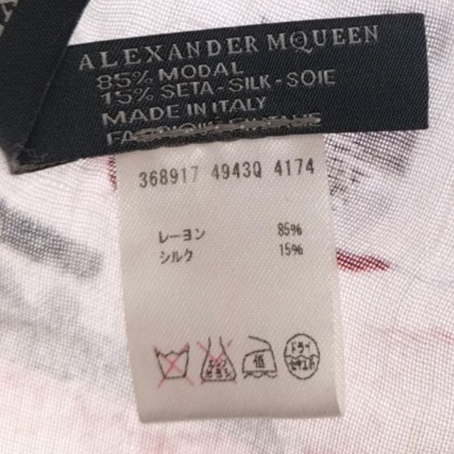 Alexander McQueen アレキサンダーマックイーン 総柄スカーフ レーヨン