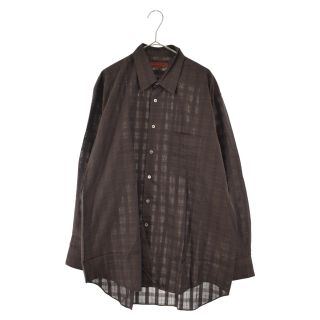 コムデギャルソン(COMME des GARCONS)のCOMME des GARCONS HOMME DEUX コムデギャルソン オムドゥ ボーダーロングスリーブ長袖シャツ DM-B003 ブラウン(シャツ)